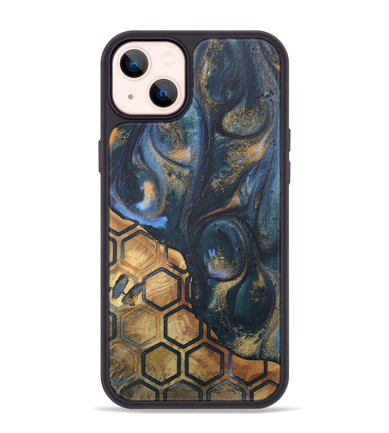 iPhone 14 Plus Wood+Resin Phone Case - Trenton (Pattern, 715247)