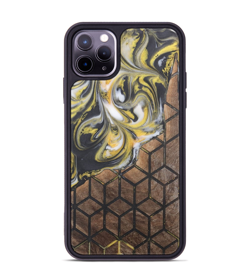 iPhone 11 Pro Max Wood+Resin Phone Case - Kamila (Pattern, 715248)