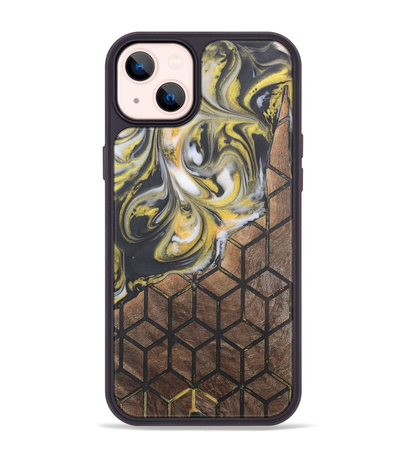 iPhone 14 Plus Wood+Resin Phone Case - Kamila (Pattern, 715248)