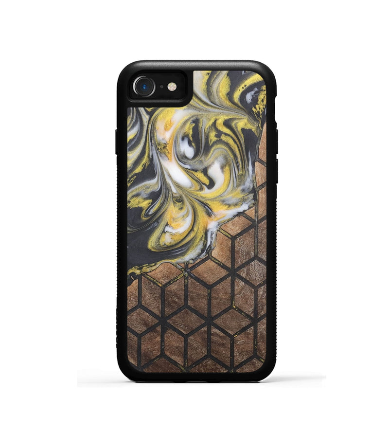 iPhone SE Wood+Resin Phone Case - Kamila (Pattern, 715248)