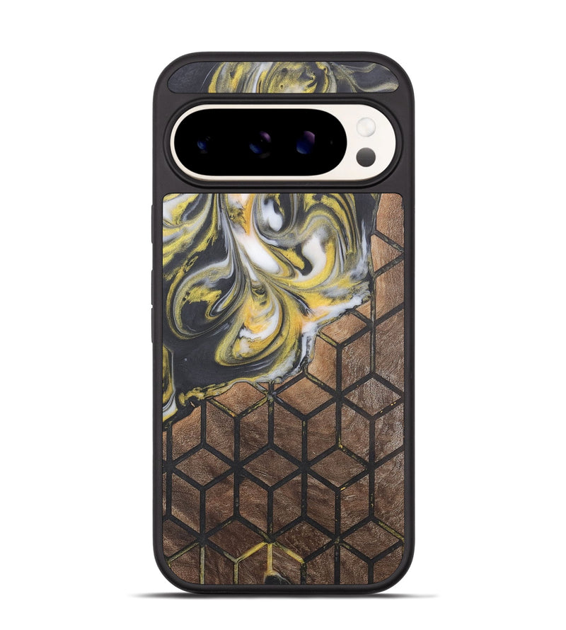 Pixel 9 Pro Wood+Resin Phone Case - Kamila (Pattern, 715248)