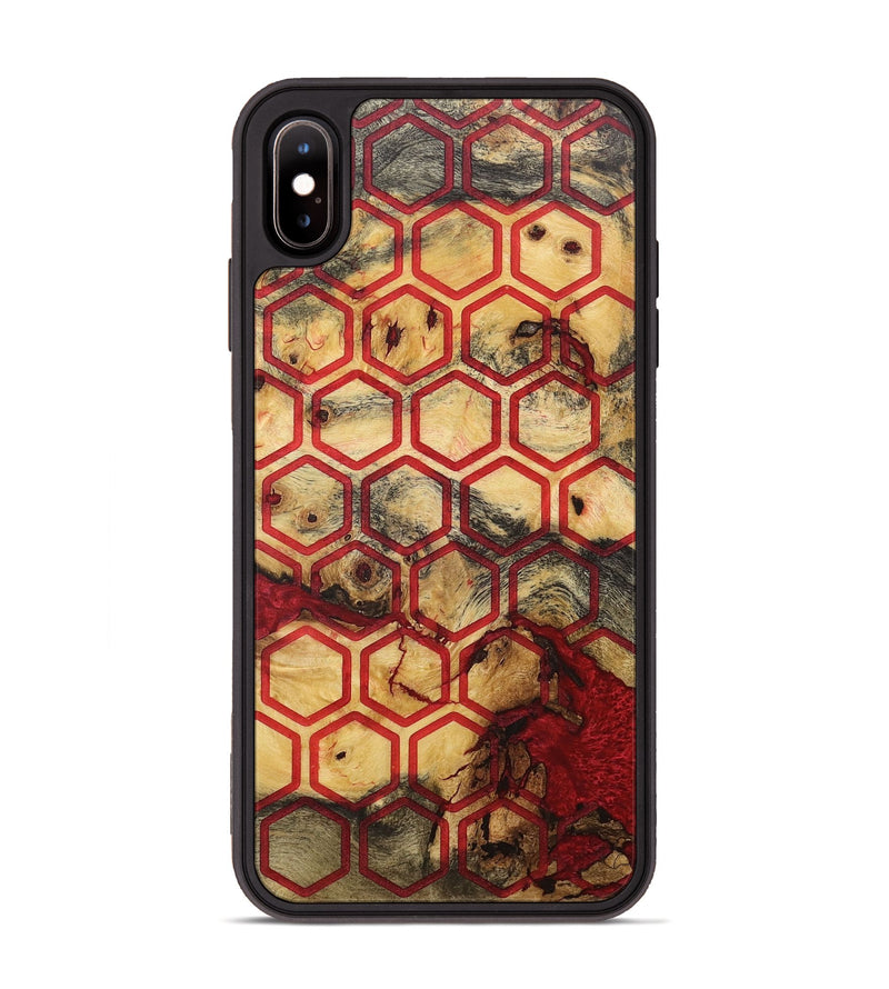 iPhone Xs Max Wood+Resin Phone Case - Rosa (Pattern, 715250)