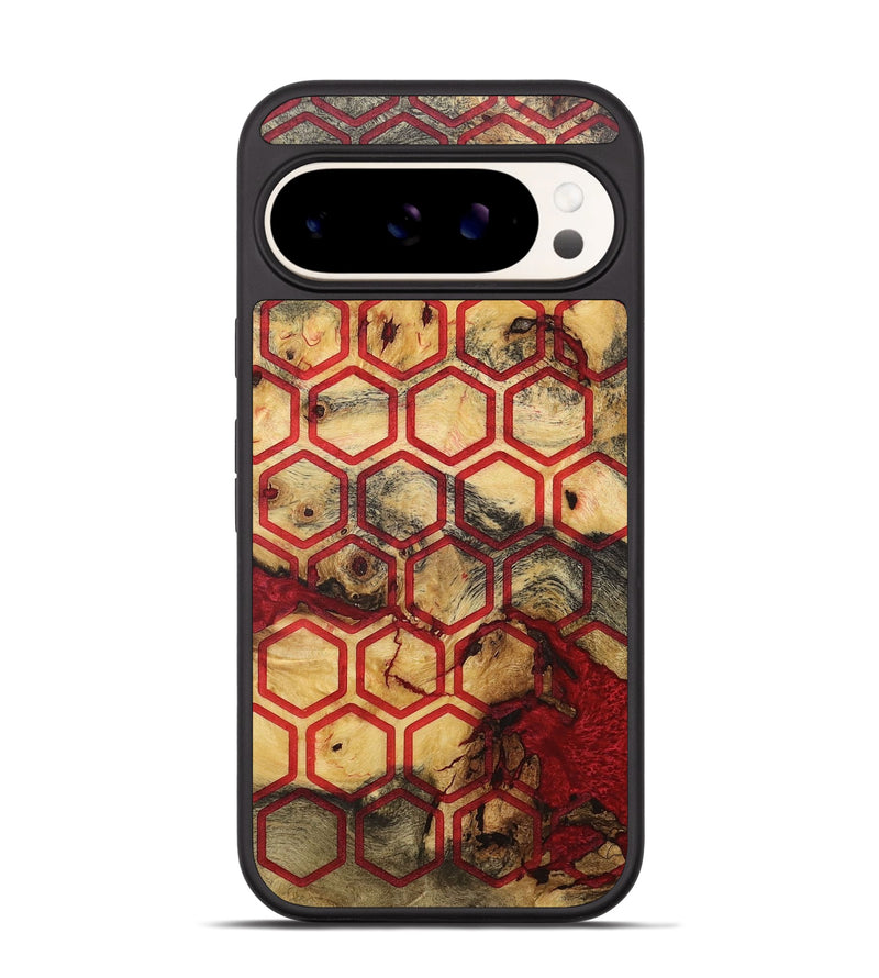 Pixel 9 Pro Wood+Resin Phone Case - Rosa (Pattern, 715250)