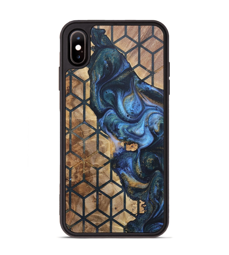 iPhone Xs Max Wood+Resin Phone Case - Leah (Pattern, 715253)