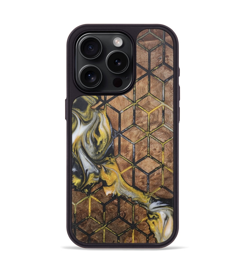 iPhone 15 Pro Wood+Resin Phone Case - Owen (Pattern, 715255)