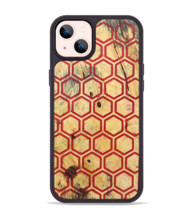 iPhone 14 Plus Wood+Resin Phone Case - Mitchell (Pattern, 715257)