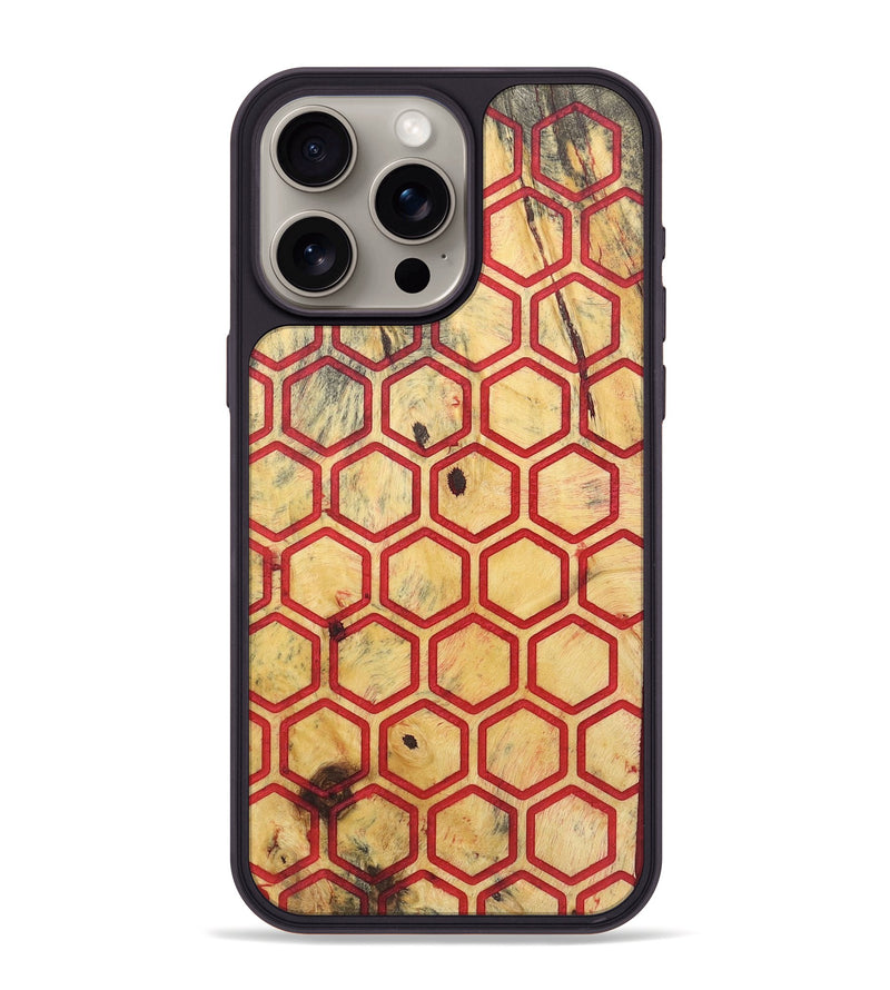 iPhone 15 Pro Max Wood+Resin Phone Case - Mitchell (Pattern, 715257)