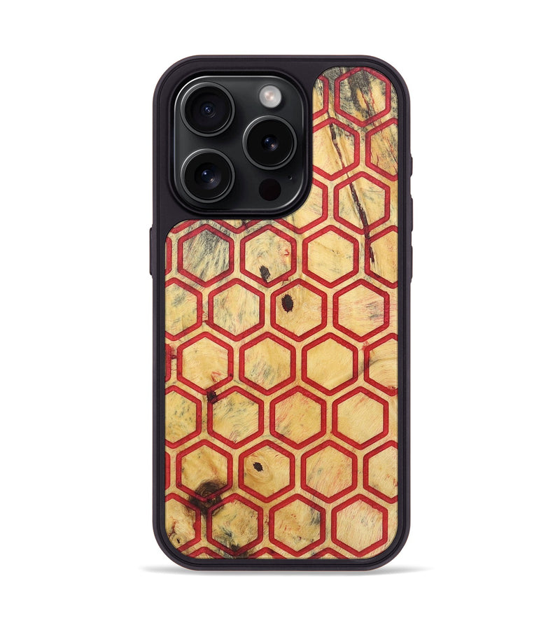 iPhone 15 Pro Wood+Resin Phone Case - Mitchell (Pattern, 715257)