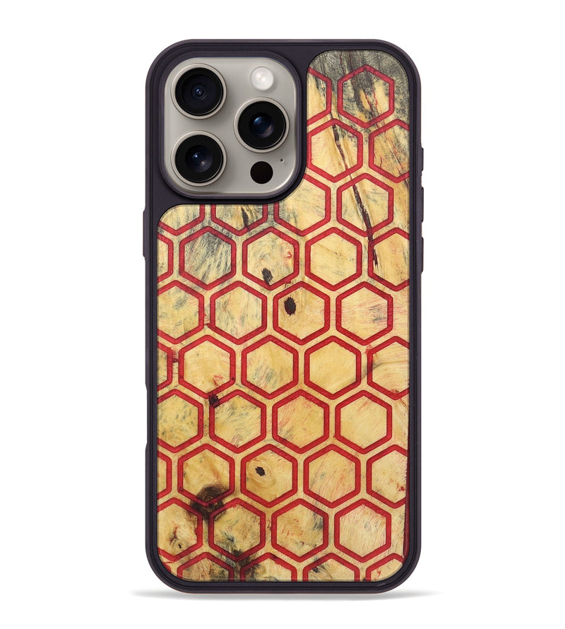 iPhone 16 Pro Max Wood+Resin Phone Case - Mitchell (Pattern, 715257)