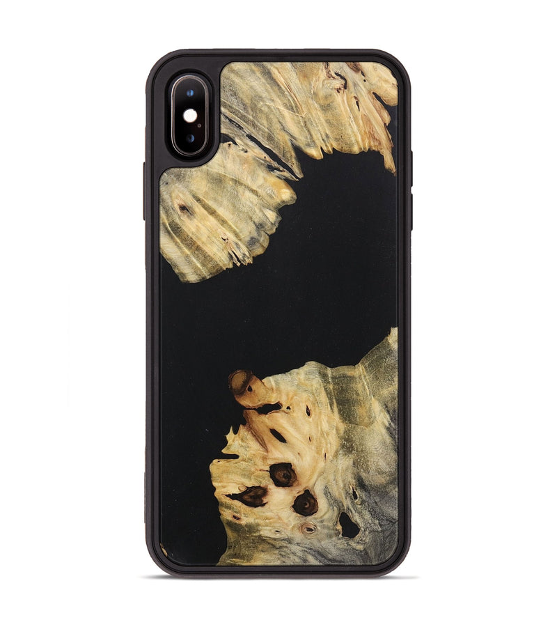 iPhone Xs Max Wood+Resin Phone Case - Beckham (Pure Black, 715301)