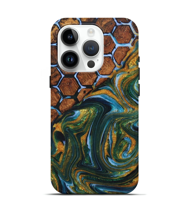 iPhone 15 Pro Wood+Resin Live Edge Phone Case - Brooklyn (Pattern, 715334)