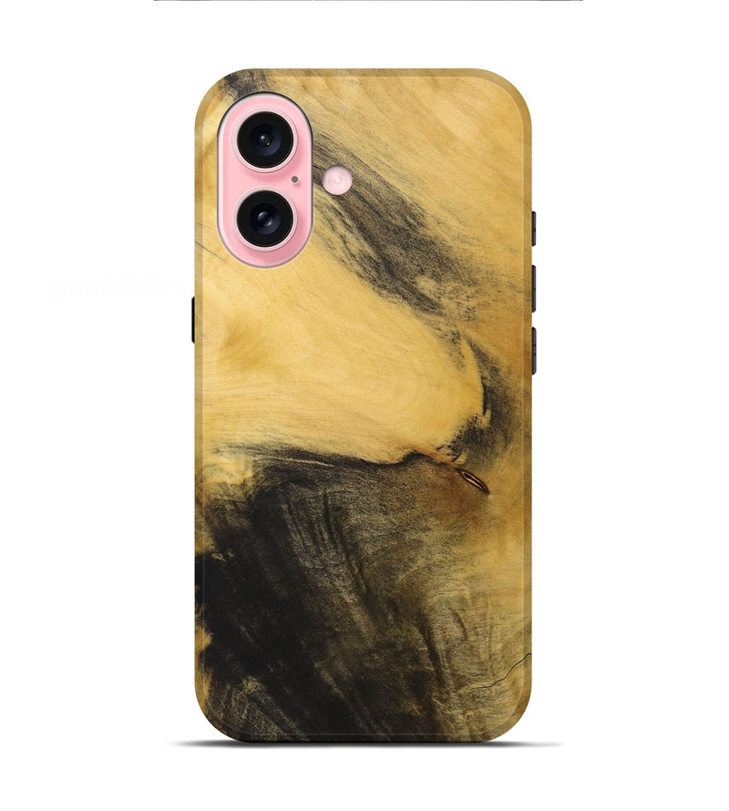 iPhone 16 Wood+Resin Live Edge Phone Case - Cristian (Wood Burl, 715351)