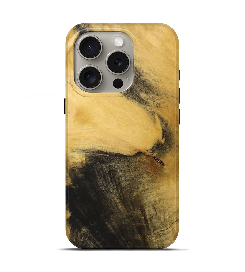 iPhone 16 Pro Wood+Resin Live Edge Phone Case - Cristian (Wood Burl, 715351)