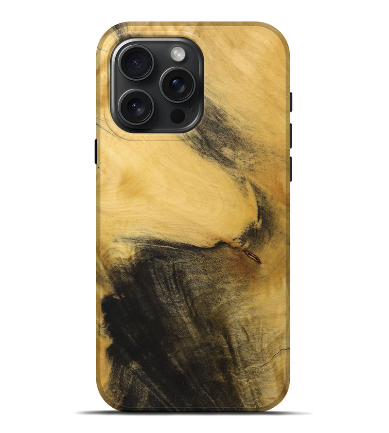 iPhone 16 Pro Max Wood+Resin Live Edge Phone Case - Cristian (Wood Burl, 715351)