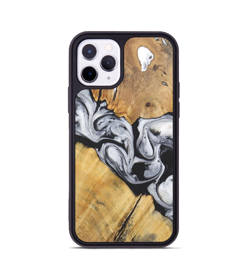 iPhone 11 Pro Wood+Resin Phone Case - Virgil (Black & White, 715499)