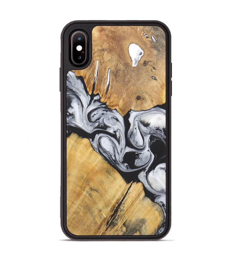 iPhone Xs Max Wood+Resin Phone Case - Virgil (Black & White, 715499)