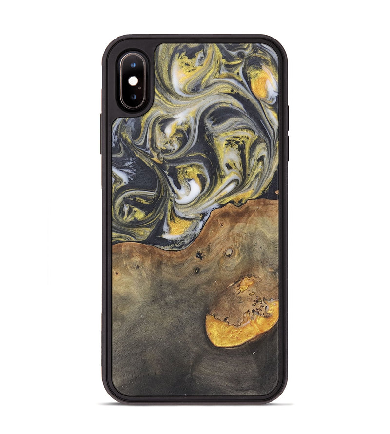 iPhone Xs Max Wood+Resin Phone Case - Elyse (Black & White, 715506)