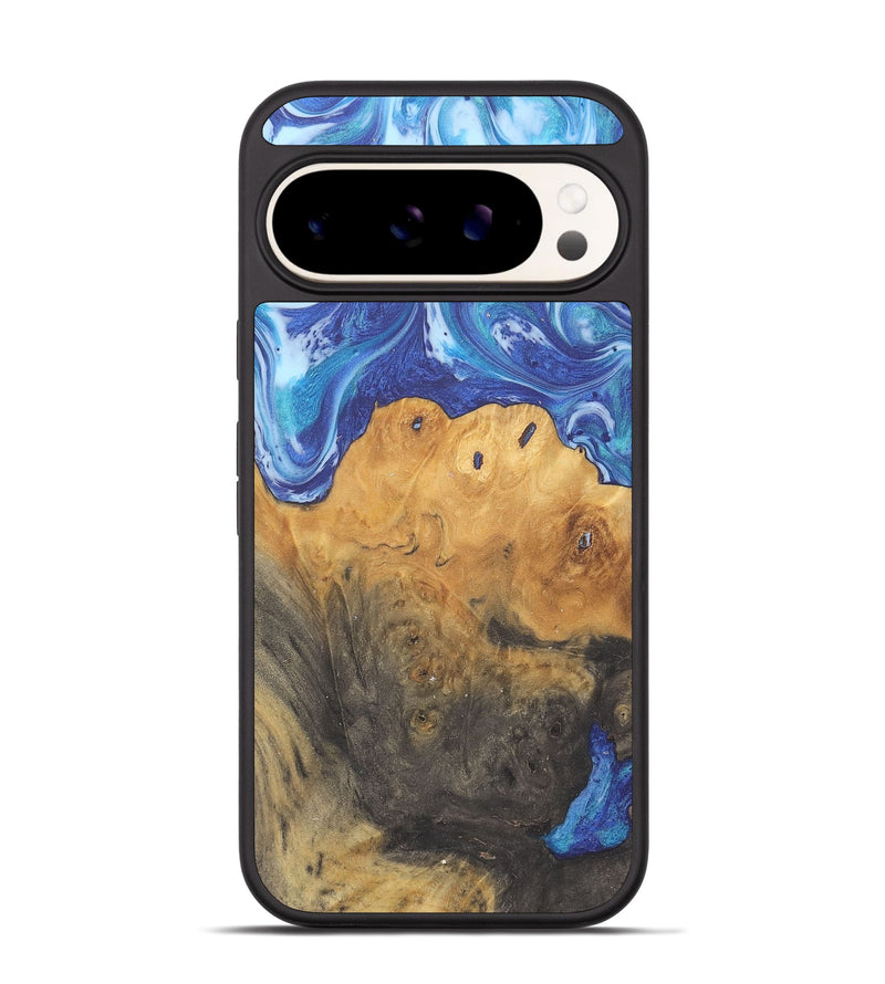 Pixel 9 Wood+Resin Phone Case - Marla (Blue, 715527)