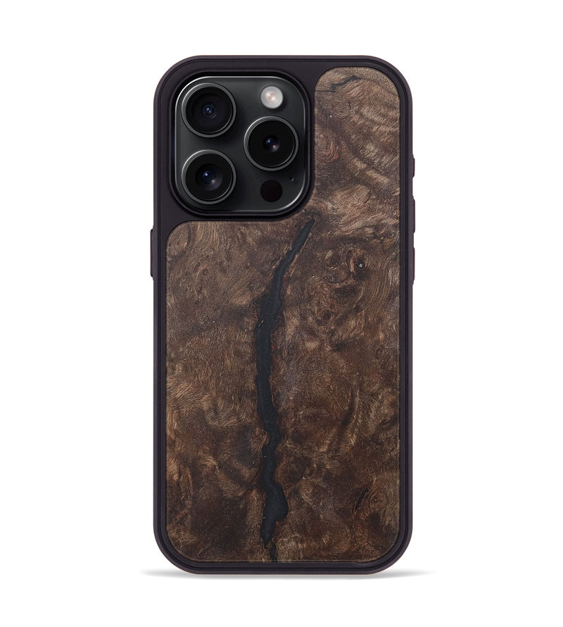 iPhone 15 Pro Wood+Resin Phone Case - Jazlyn (Wood Burl, 715554)