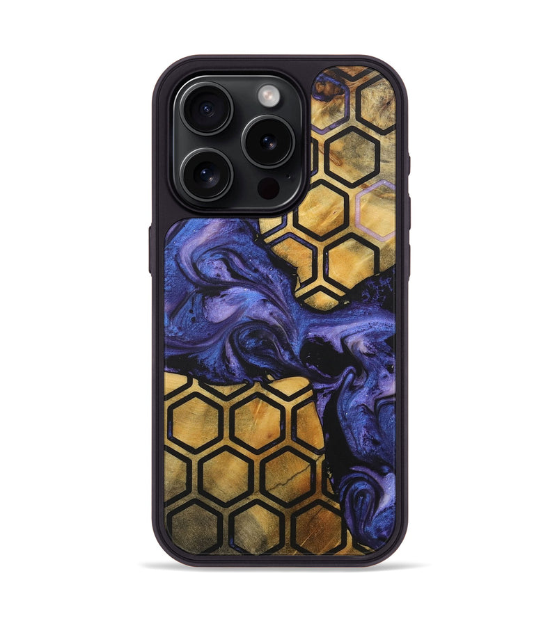 iPhone 15 Pro Wood+Resin Phone Case - Teri (Pattern, 715594)