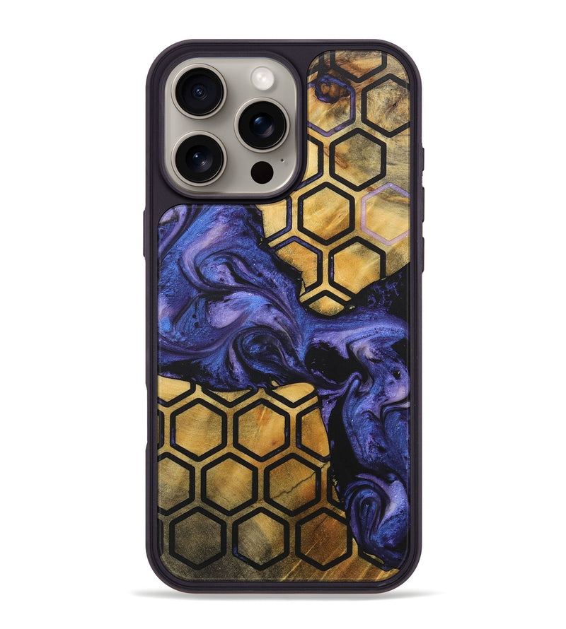 iPhone 16 Pro Max Wood+Resin Phone Case - Teri (Pattern, 715594)