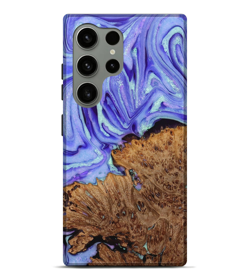 Galaxy S24 Ultra Wood+Resin Live Edge Phone Case - Colin (Purple, 715818)