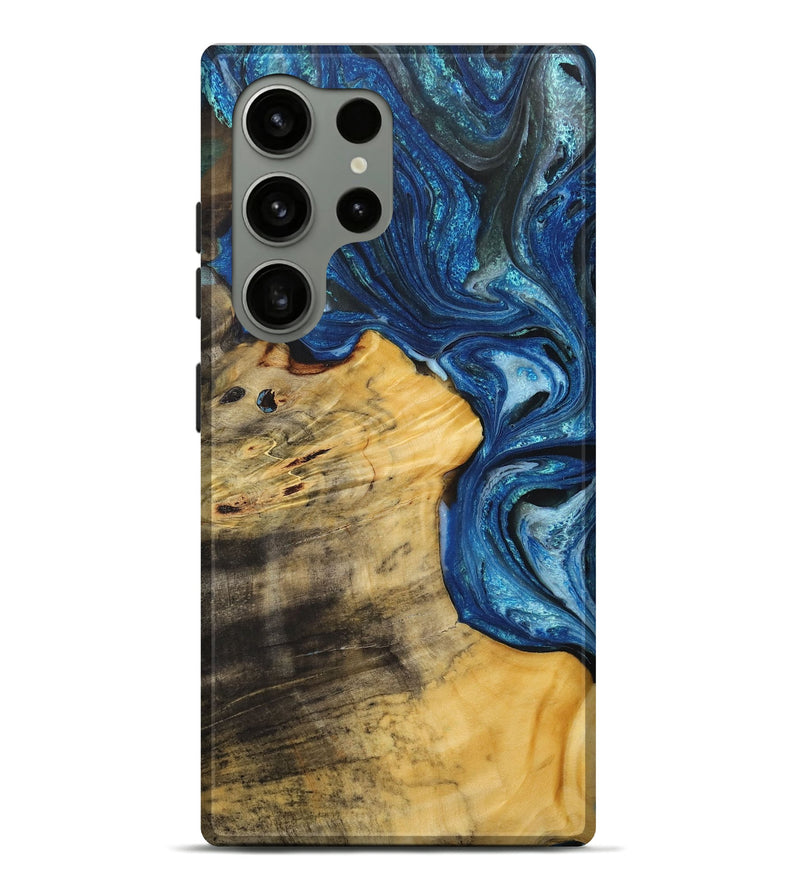 Galaxy S24 Ultra Wood+Resin Live Edge Phone Case - Sherri (Blue, 715825)