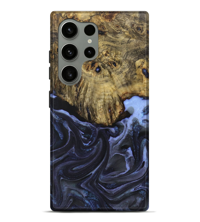 Galaxy S24 Ultra Wood+Resin Live Edge Phone Case - Jimmie (Blue, 715828)