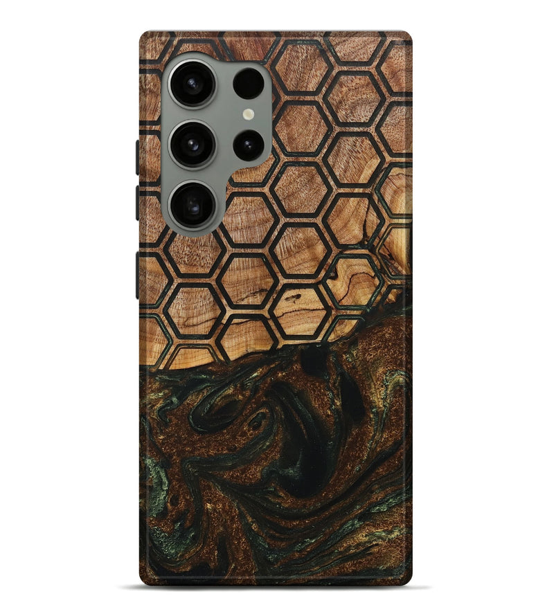 Galaxy S24 Ultra Wood+Resin Live Edge Phone Case - Aspen (Pattern, 715838)