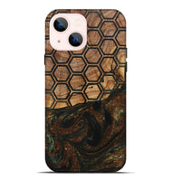 iPhone 14 Plus Wood+Resin Live Edge Phone Case - Aspen (Pattern, 715838)