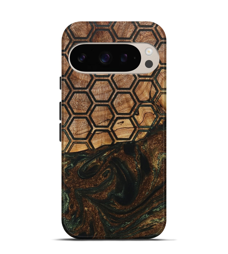 Pixel 9 Wood+Resin Live Edge Phone Case - Aspen (Pattern, 715838)