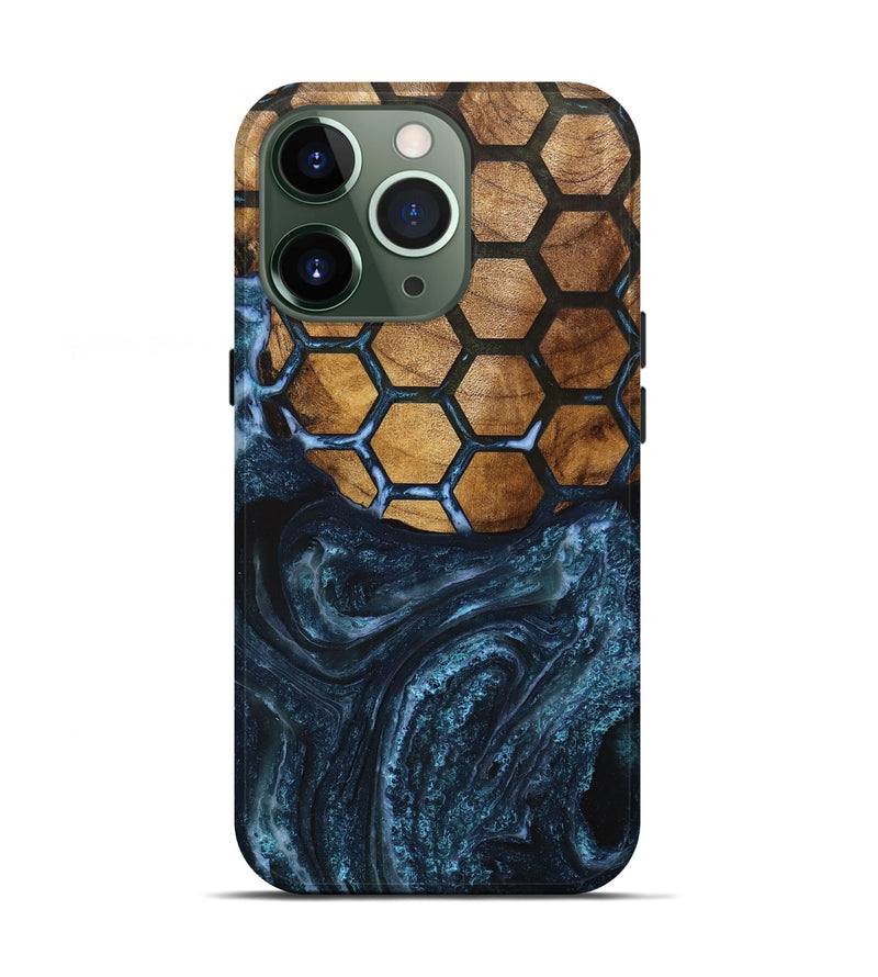 iPhone 13 Pro Wood+Resin Live Edge Phone Case - Crystal (Pattern, 715841)