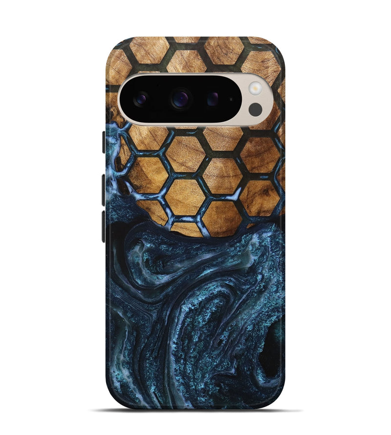 Pixel 9 Wood+Resin Live Edge Phone Case - Crystal (Pattern, 715841)