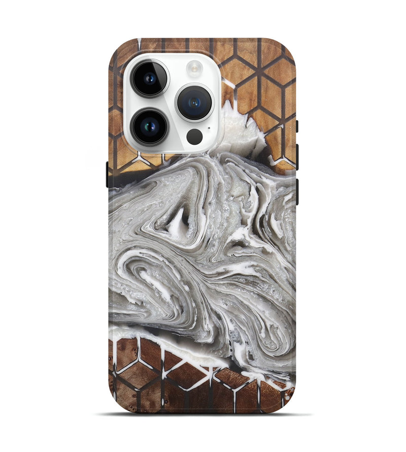 iPhone 15 Pro Wood+Resin Live Edge Phone Case - Kierra (Pattern, 715853)