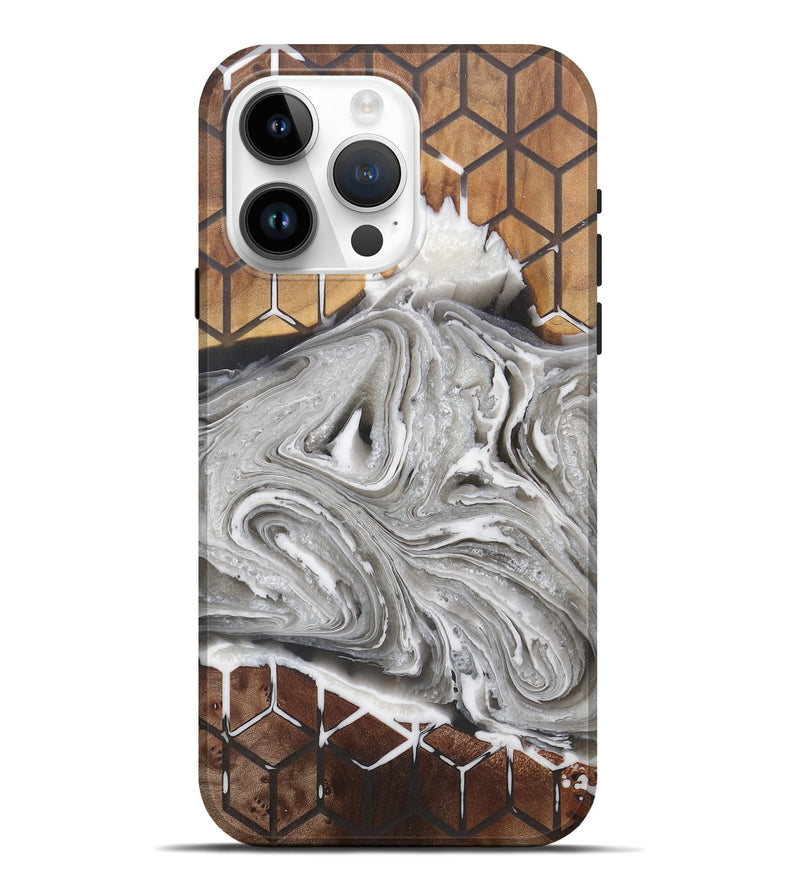 iPhone 15 Pro Max Wood+Resin Live Edge Phone Case - Kierra (Pattern, 715853)