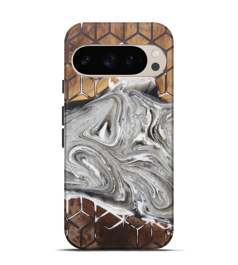 Pixel 9 Wood+Resin Live Edge Phone Case - Kierra (Pattern, 715853)