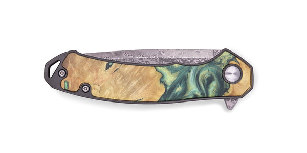 EDC Wood+Resin Pocket Knife - Cairo (Green, 715905)