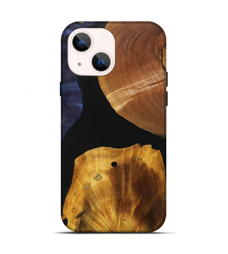 iPhone 13 Wood+Resin Live Edge Phone Case - Kairo (Pure Black, 715919)