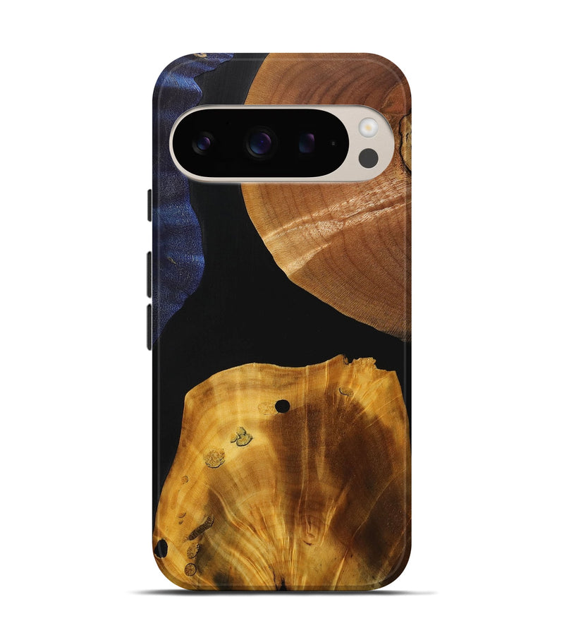 Pixel 9 Wood+Resin Live Edge Phone Case - Kairo (Pure Black, 715919)