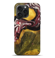 iPhone 16 Pro Max Wood+Resin Live Edge Phone Case - Ronnie (Red, 715922)