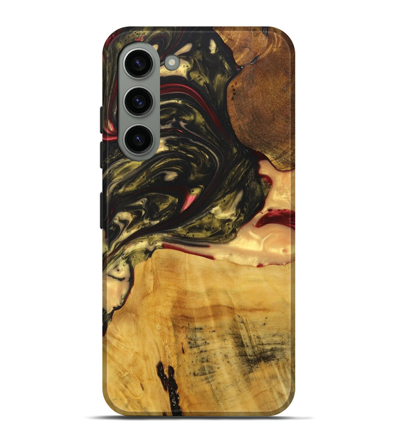 Galaxy S23 Plus Wood+Resin Live Edge Phone Case - Chloe (Red, 715924)