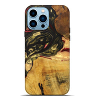 iPhone 14 Pro Max Wood+Resin Live Edge Phone Case - Chloe (Red, 715924)