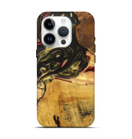 iPhone 15 Pro Wood+Resin Live Edge Phone Case - Chloe (Red, 715924)