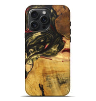 iPhone 16 Pro Max Wood+Resin Live Edge Phone Case - Chloe (Red, 715924)