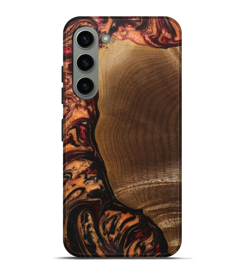 Galaxy S23 Plus Wood+Resin Live Edge Phone Case - Palmer (Red, 715925)