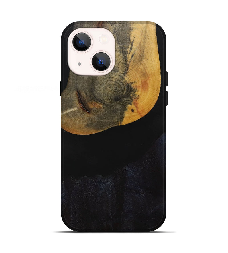 iPhone 13 Wood+Resin Live Edge Phone Case - Millie (Pure Black, 715927)