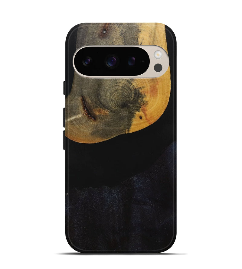 Pixel 9 Wood+Resin Live Edge Phone Case - Millie (Pure Black, 715927)