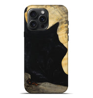 iPhone 16 Pro Max Wood+Resin Live Edge Phone Case - Talan (Pure Black, 715929)