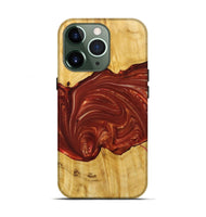 iPhone 13 Pro Wood+Resin Live Edge Phone Case - Perry (Red, 715930)