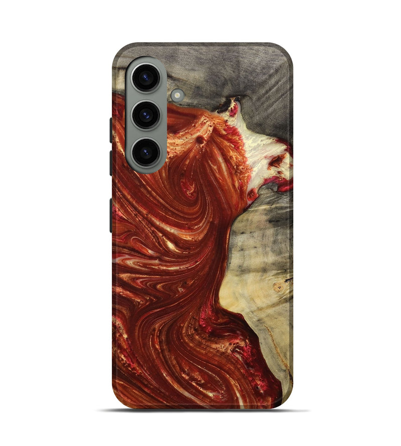 Galaxy S24 Wood+Resin Live Edge Phone Case - Laurel (Red, 715931)